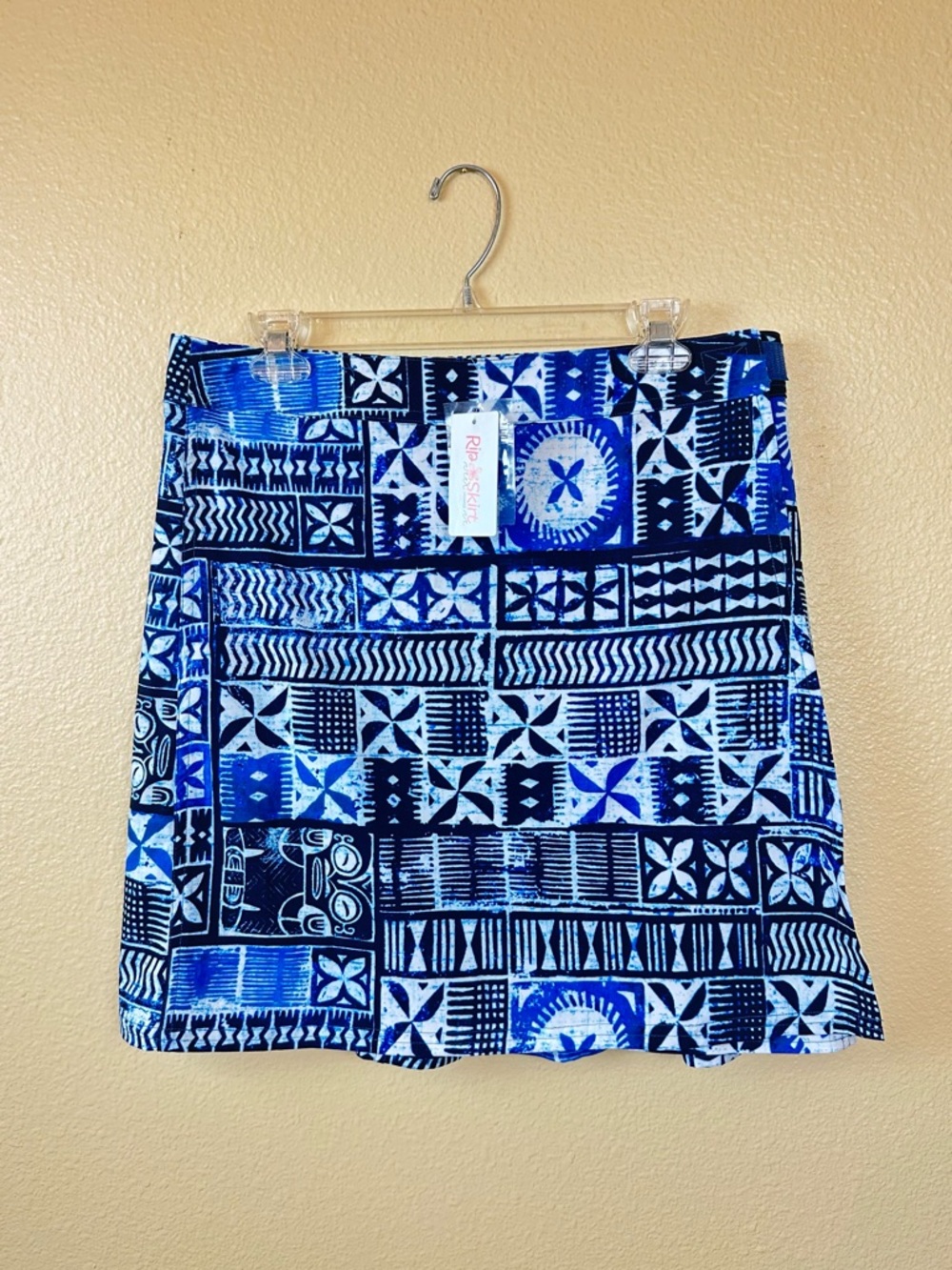 New Rip Skirt Blue Pacific Tapa Length 2 A-Line Skirt Adjustable Waist Swim